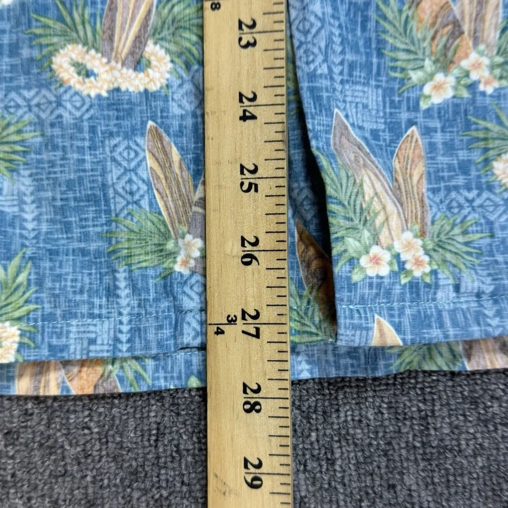Go Barefoot Hawaiian Shirt Button Up Reverse Print Tropical Surf Mens Size Small